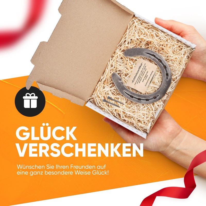 Distribute happiness and give luck - a real horseshoe worn