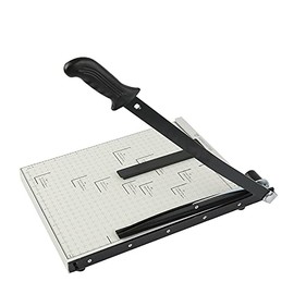 Paper Cutter B4 Stack Paper Trimmer Guillotine 15â Cutting Length with Guard Rail Safety Blade Lock ZEQUAN, 10-Sheet Capacity, Commercial Grade Guillotine Paper Slicer Cutter for Office Home School