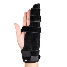 Boxer Finger Splint Adjustable Finger Brace 4th or 5th Finger Splint Pinky/Ring Finger Splint Hand Brace for Boxer’s Fracture Broken Fingers Support Arthritis Tendonitis, Fits Left or Right Hand