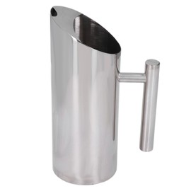 Stainless Steel Water Tie Pot Cold Drinking Pitcher with Ergonomic Handle for Home Restaurant Cafe 1L / 33.8oz