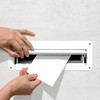 Through-The-Wall Mail Drop Box with Adjustable Chute with Key Lock,