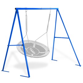440lbs Swing Stand A Frame Heavy Duty, 71” Height Full Metal Swing Frame,Anti-Rust and All Weather Resistance,Suit Saucer Swing,Swing Chair for Kids in Backyard,Outdoor (Black Frame Without Swing)