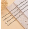 8Pcs Chain Bracelet Stainless Steel Curb Width Rope Figaro Cuban