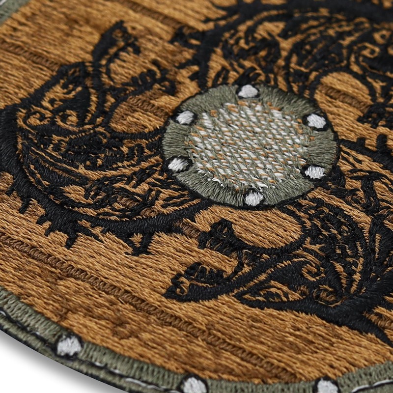 Viking Decorative Sew-On Viking Shield Iron-On Patch for Sewing/Ironing Viking