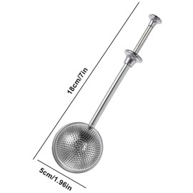 2 pcs Baker's Dusting Wand for Baking, Long Handle Tea Ball, Tea Strainer Fine Mesh Stainless Steel