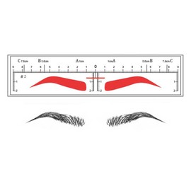 CHOOSE-IT Eyebrow Stencil Disposable Eyebrow Shaper Kit - 50PC Transparent Mapping Stickers Eyebrow Stencils For Microblading, PMU - Quick Makeup Peel & Stick Eyebrow Stencil Kit (#2)