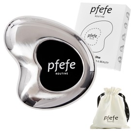 pfefe- Gua Sha criogénico de acero inoxidable - Herramientas de belleza facial Gua Sha - Gua Sha de metal para el cuidado de la piel para el cuerpo SPA Fa