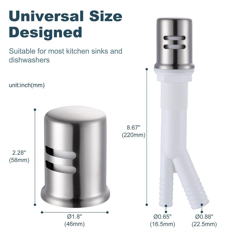 Dishwasher Air Gap Cover, Dishwasher Air Gap Cap for Kitchen