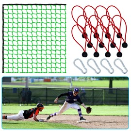Baseball Net - 10Ft,15Ft,20Ft,25Ft,30Ft Basketball Net Perfect for Baseball, Soccer, Basketball, Lacrosse & More - Versatile Outdoor & Indoor Backstop Netting (10 x 15 FT, Green)