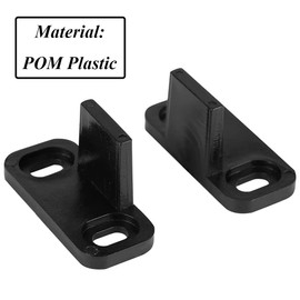 Pack of 6 Sliding Door Guide for Sliding Door, Sliding Door Floor Guide with Screws, Sliding Barn Door, Floor Guide, Adjustable Floor Guide, Sliding Door with Screws for Barn Door, Wooden Door (Black)