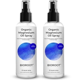 Pure Magnesium Oil Spray 8oz 2 Pack Fast Absorbent, 100% Organic Magesium Oil, Promotes Calm Sleep and Relaxation, Magnesium Spray for Feet, Sleep, and Body