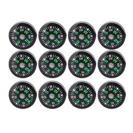 20mm 12 Pcs Button Compass Mini Compass, Easy to Read, Pocket Compass, for Hiking Camping, Outdoor Activities Accessory, Portable Compact Compass