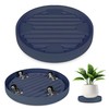 Dcpes 12Inch Plant Caddy with Hidden Wheels, Rolling Plants Stand