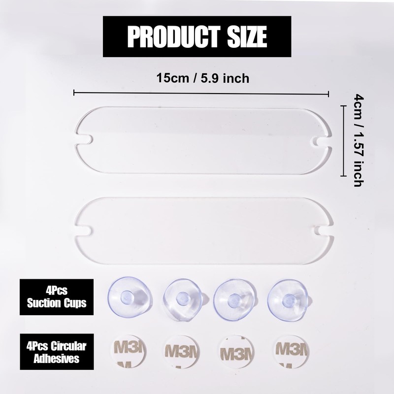 Rislobx 2PCS EZ Pass Holder with Adhesive and Strong Suction