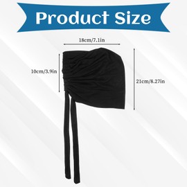 Vin Beauty 2 Pcs Women Hijab Undercap, Hijab Undercap Non Slip Islamic Under Scarf Hat Hijab Cap Bonnet Cap Muslim Inner Beanies Hat Underscarf Turban Caps with Ties Back