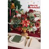 Koroni Flowers Christmas Artificial Greenery Stems Box Set,51pcs with 11