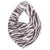Pippi Babywear Girls' Triangular Bib with Motif, cream zebra, Unit