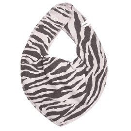 Pippi Babywear Girls' Triangular Bib with Motif, cream zebra, Unit size
