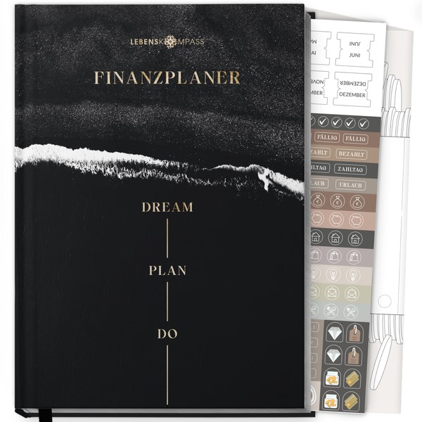 Lebenskompass Budget Planner "Splendour" - Undated Financial Planner for 12
