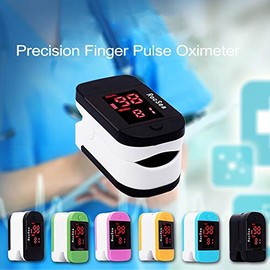 PULUZ Medical Precision Finger Pulse Oximeter Blood Oxygen Heart Rate Monitor LED Digital Display for Monitoring Home Health Care (Black White)