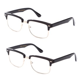 Reading Glasses - 2 Pack for Men and Women Fashion Fashion Reading Glasses
