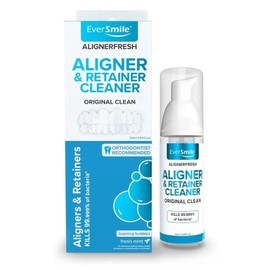 EverSmile AlignerFresh Original Clean - AlignerFresh Cleaning Foam for Invisalign, ClearCorrect, Essix, Hawley Trays/Aligners. Cleans, Eliminates Bacteria, Whitens Teeth & Fights Bad Breath (50ml)
