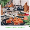 Canape King 1000pcs Bamboo Cocktail Sticks - Eco-Friendly Heart Shaped
