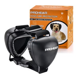 PROHEAR Ungrade Gel Pads Dog Ear Muffs Hearing Protection for Dogs, NRR 28dB for Thunder, Hunting, Tourism,Medium - Black