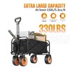 Electric Utility Wagon Cart, Rechargeable Electric Collapsible Folding Wagon, Large