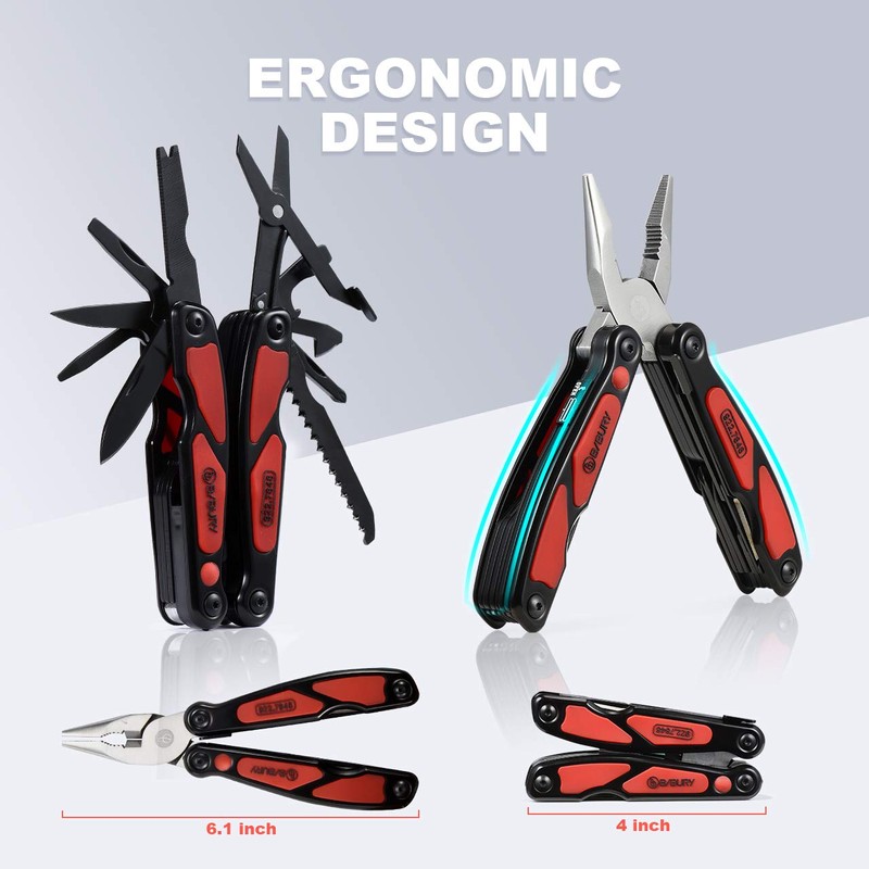 BIBURY Multitool, 14 in 1 Multitools Pliers with Can Opener,