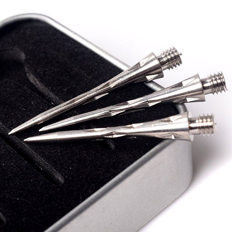 CUESOUL 3 Pcs 2BA Titanium Conversion Steel Tip Points For