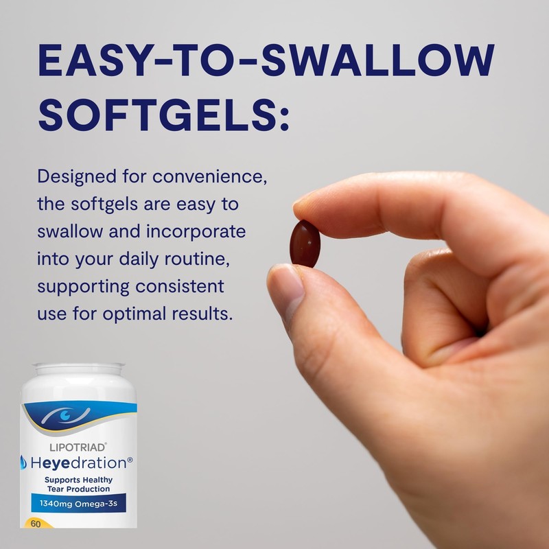 Lipotriad Heyedration Eye Vitamins - 60 Softgels, 30-Day Supply -