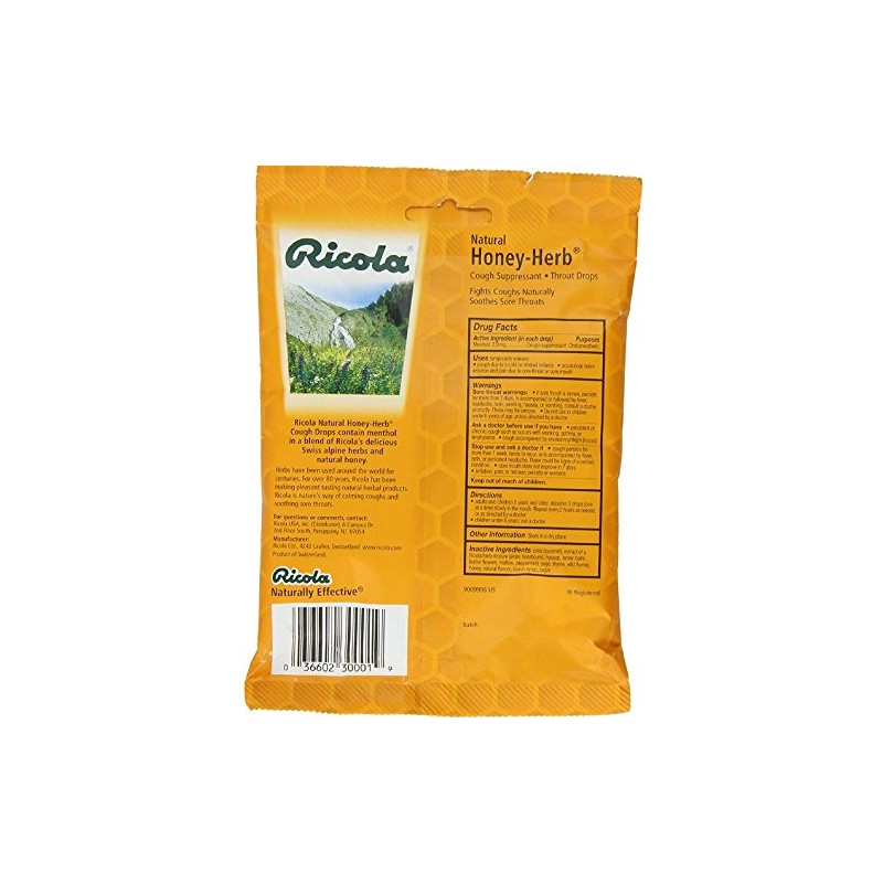 Ricola Cough Drops - Honey Herb - 24 - Lozenge