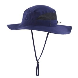 Connectyle Sombrero de sol UPF 50+ para mujer, transpirable, protección UV, Azul marino, L-XL
