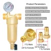 Beduan Reusable Spin Down Sediment Water Filter for Whole House