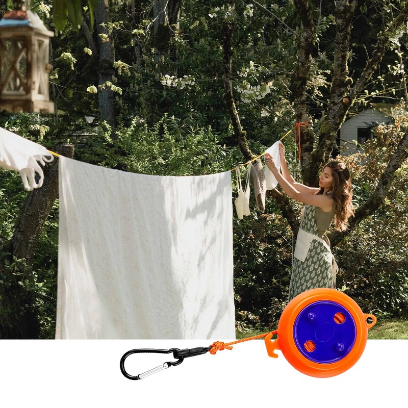 Rumyve Retractable Washing Line Expandable,Camping Retractable Clothesline,10 m Outdoor Clothesline,Outdoor