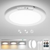 Bojim 2-Pack Rechargeable Ceiling Lights with Motion Sensor & Remote,