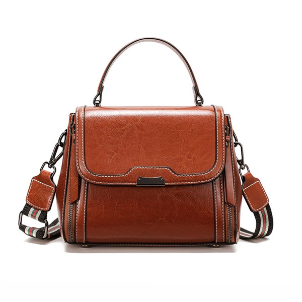 MoreFarther Women's Leather Shoulder Handbags, Top Handle Cross Body Bag