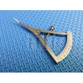 CASTROVIEJO Caliper Graduated 0-40MM Curved 3.5" HIGH Premium Grade (HTI Brand)