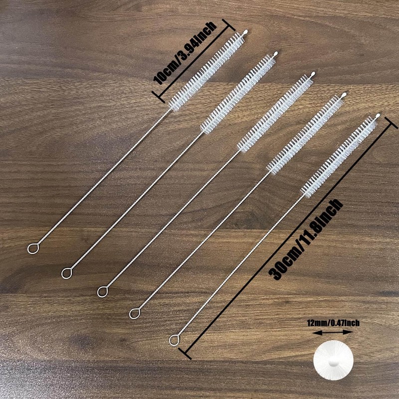 5 Pcs Straw Cleaner Brush, 11.8 Inch Reusable Extra Long