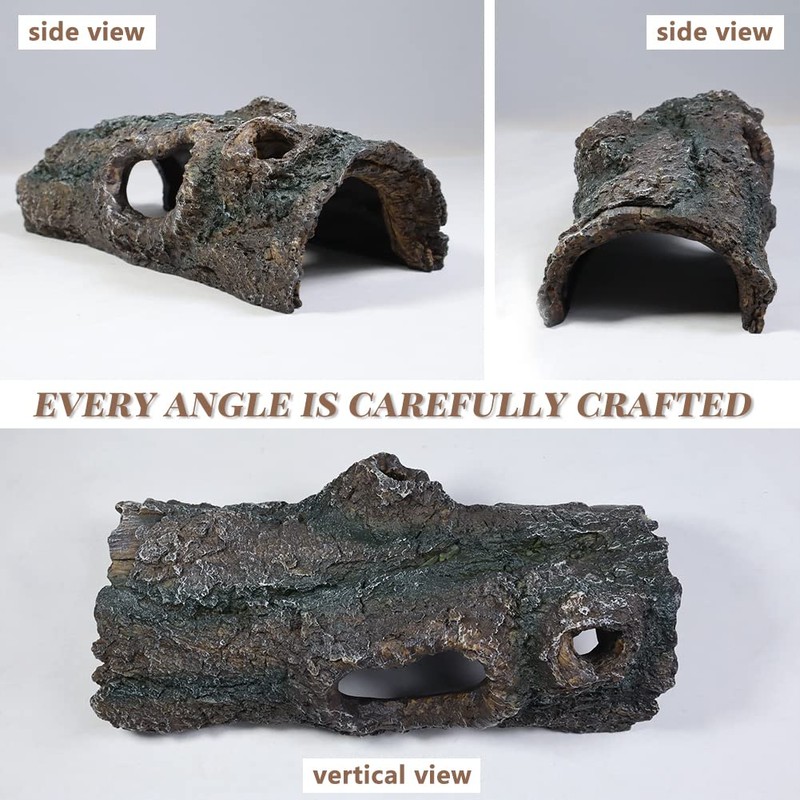 fazhongfa Reptile Hide Tree Trunk Lizard Snake Gecko Axolotl Spider