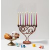 Ner Mitzvah Whimsical Hanukkah Menorah – Menorá para vela Janucá