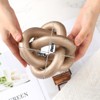 Pinafresa Coffee Table Decoration-Hand Carved 3 Link Wood Knot Decor,