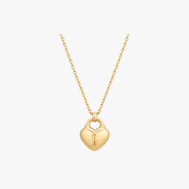 Gold&Deer 14KGP Lovely Heart Lock Necklace Yellow Gold / 골드앤디어 14KGP 러블리 하트락 목걸이 옐로우골드