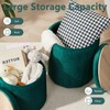 Royal Windsor Round Ottoman with Storage Set of 2,Vanity Stool