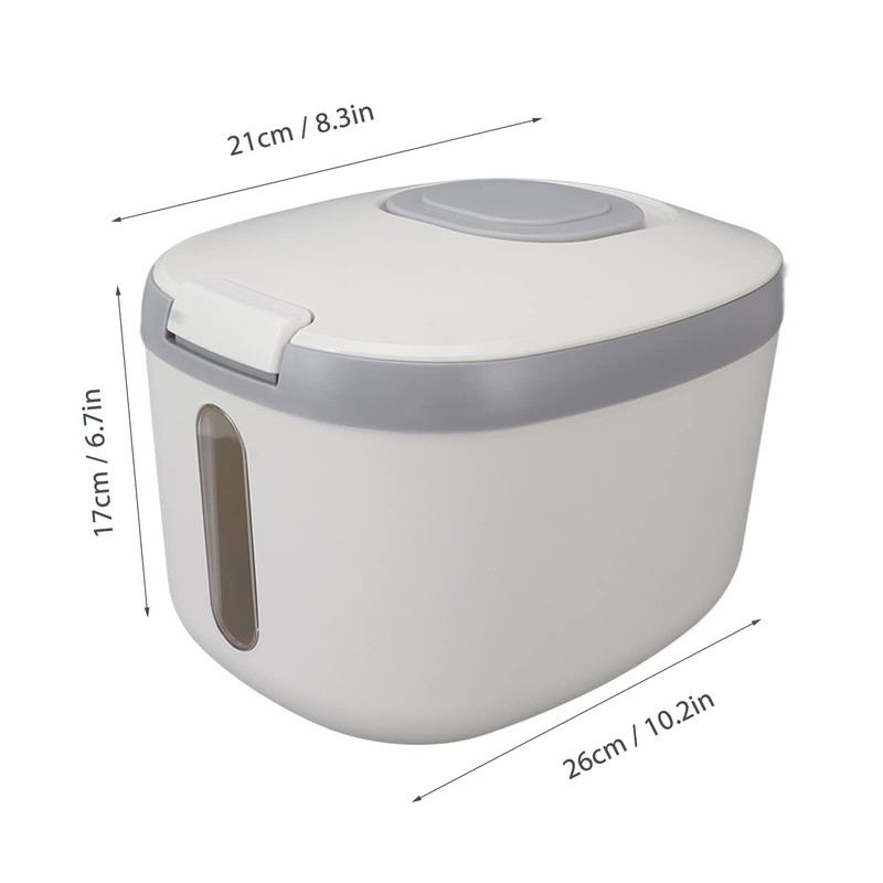 Rice Container Airtight Rice Container with Transparent Window for Grains