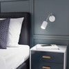 ledscom.de Waika Reading Lamp with Gooseneck and Switch Matte White