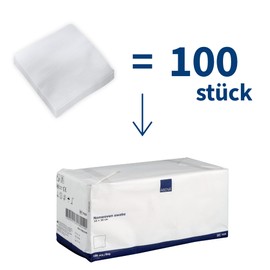 ABENA Compresses 100 pieces, non-woven, non-sterile, ultra soft wound dressings, 4-ply 10 x 20 cm (1 pack = 100 pieces)