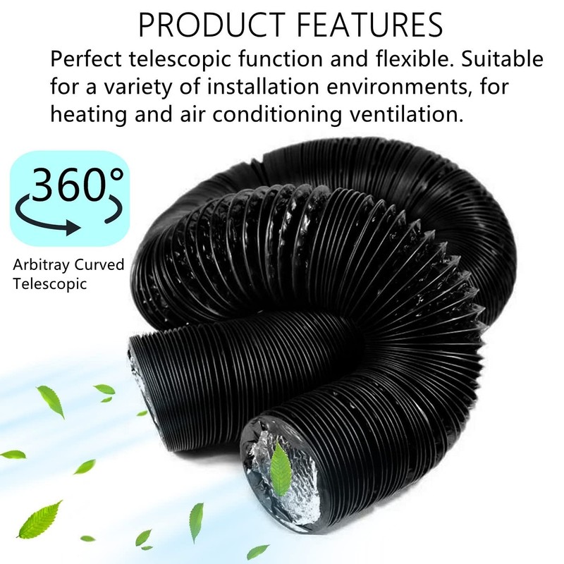 JSIXASO Exhaust Hose, Ventilation Hose, Length 3 m - 125