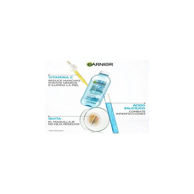 Agua Micelar Ácido Salicílico Skinactive 400ml Garnier